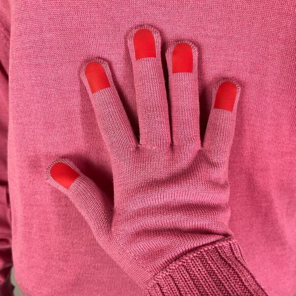 VIVETTA Yamada Pink Wool Crewneck Casual Sweater w/ Matching Gloves - Picture 9 of 12